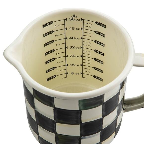 Mackenzie Childs Courtly Check Measuring Cup Hand Painted 7 Cup New - Picture 7 of 16